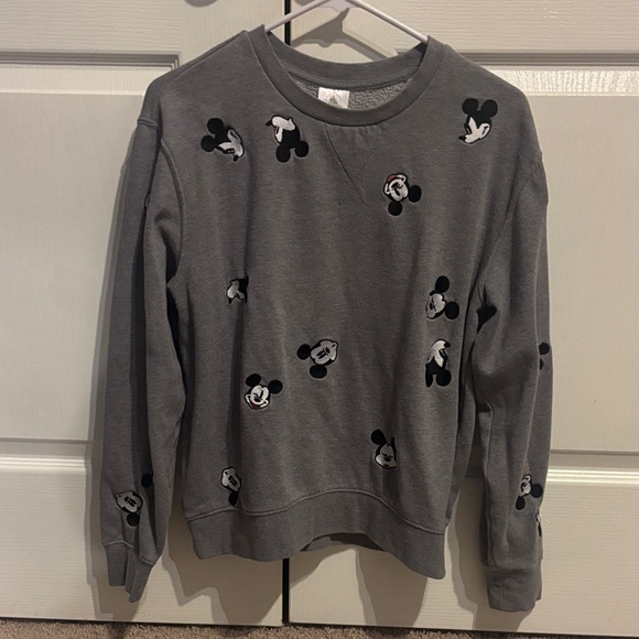Disney Store Japan Gray Mickey Mouse Crew Neck Sweater - Picture 3 of 3